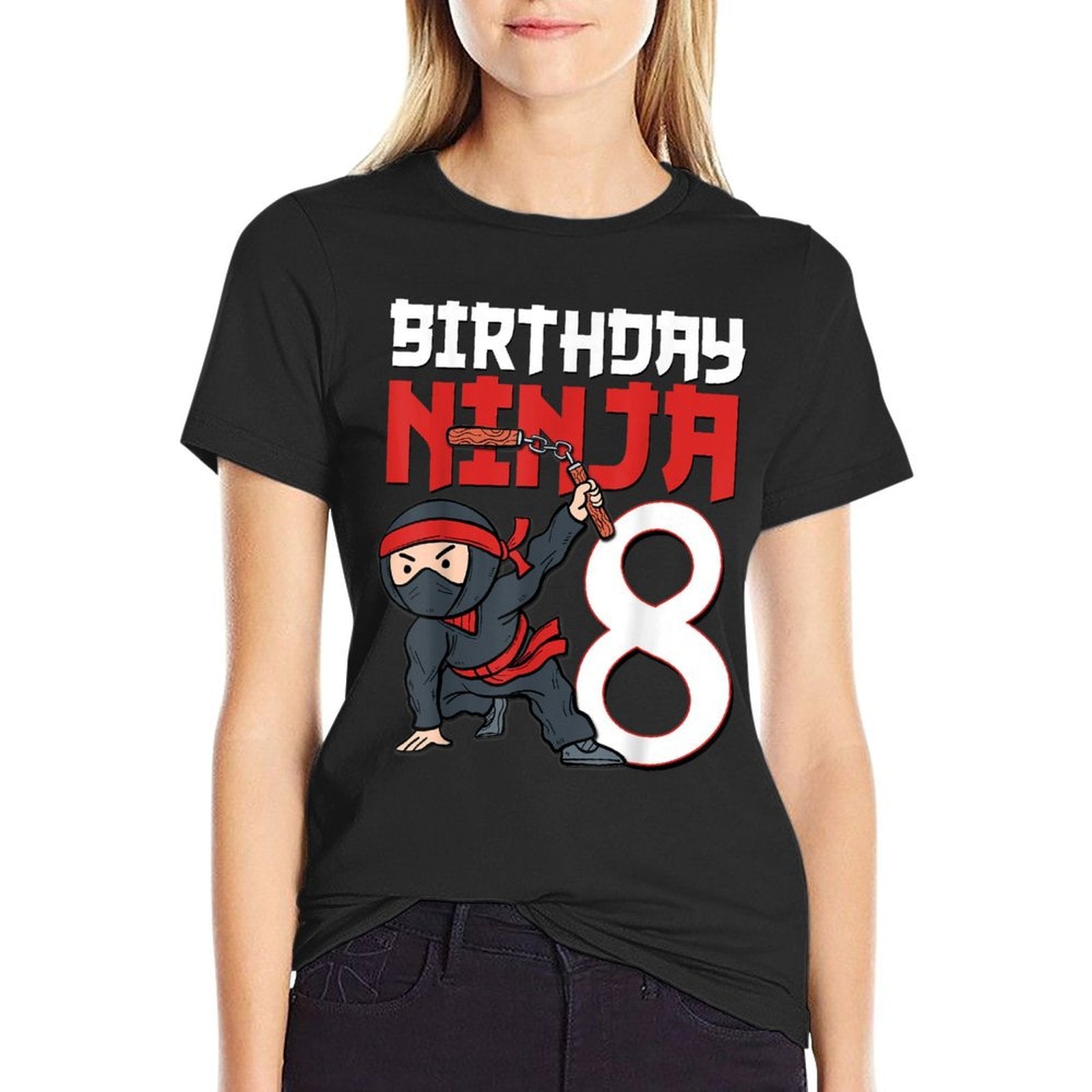 8th Birthday Ninja I'm 8 Years Old Bday Party Best Boy  Vintage-inspired T-Shirt