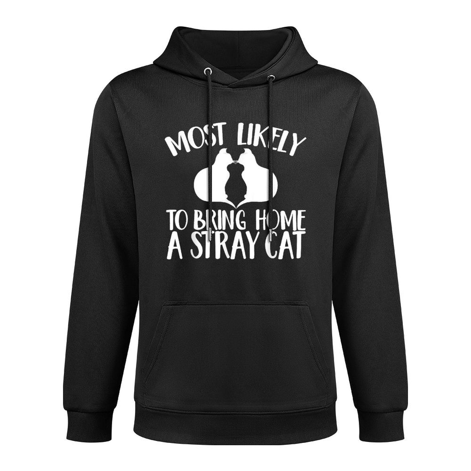 Most Likely To Bring Home A Stray Cat Matching Family Shape Retention Hoodie