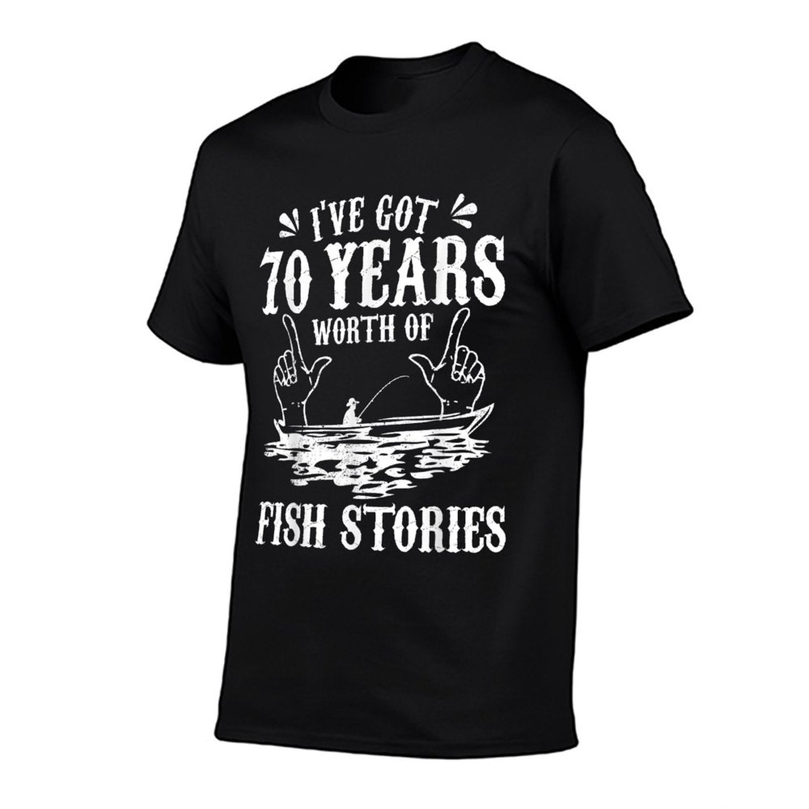 70th Birthday Fisherman T Funny Bass Fishing Gift Idea  Trendy Pattern T-Shirt