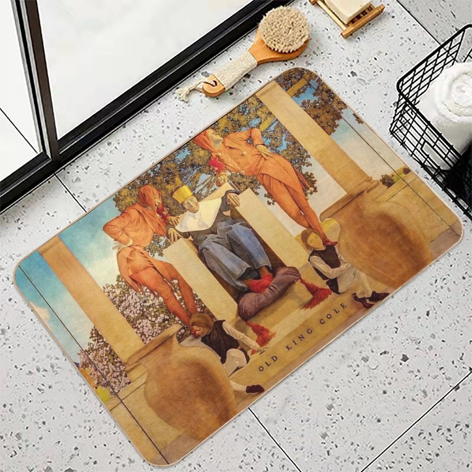 Maxfield Parrish. Old King Cole  Anti-Trip Bath Mat