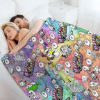 Battle Cats Travel-friendly Throw Blanket