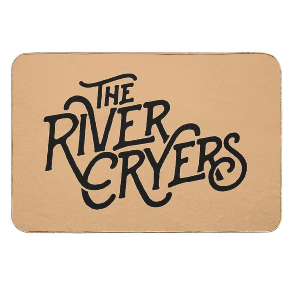River Cryers Black Logo on Merch  Non-Slip Bath Mat