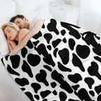 Cow Print Compact Throw Blanket
