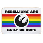 Star Pride - Starbird Hope on Pride Flag  Repositionable Bath Mat