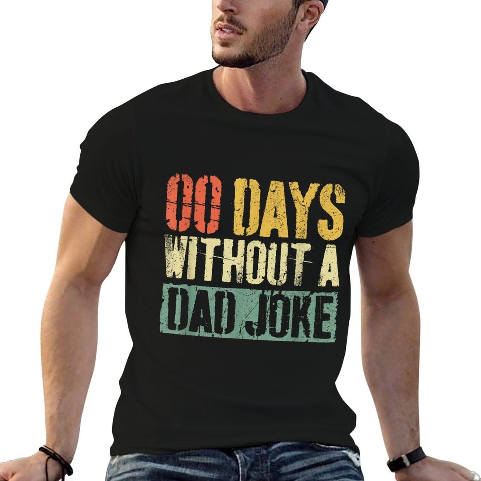 00 Days Without A Dad Joke Funny Men Fathers Day  Versatile T-Shirt