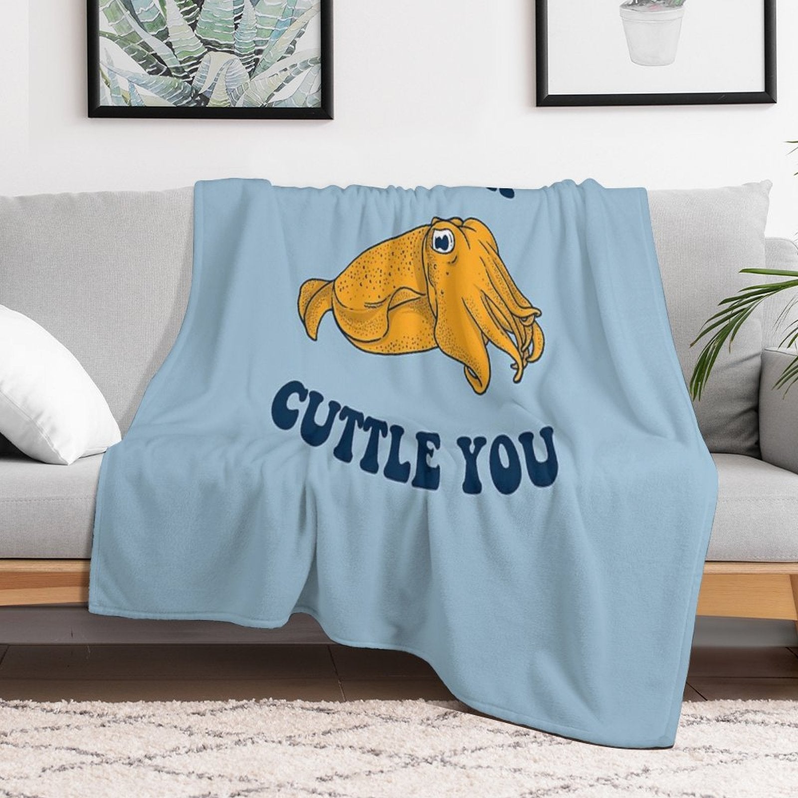 I Wanna Cuttle You Easy Care Throw Blanket