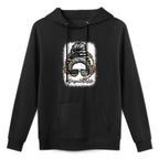 Leopard Dispatcher Life - Messy Bun Womens 911 Dispatcher Versatile Streetwear Hoodie