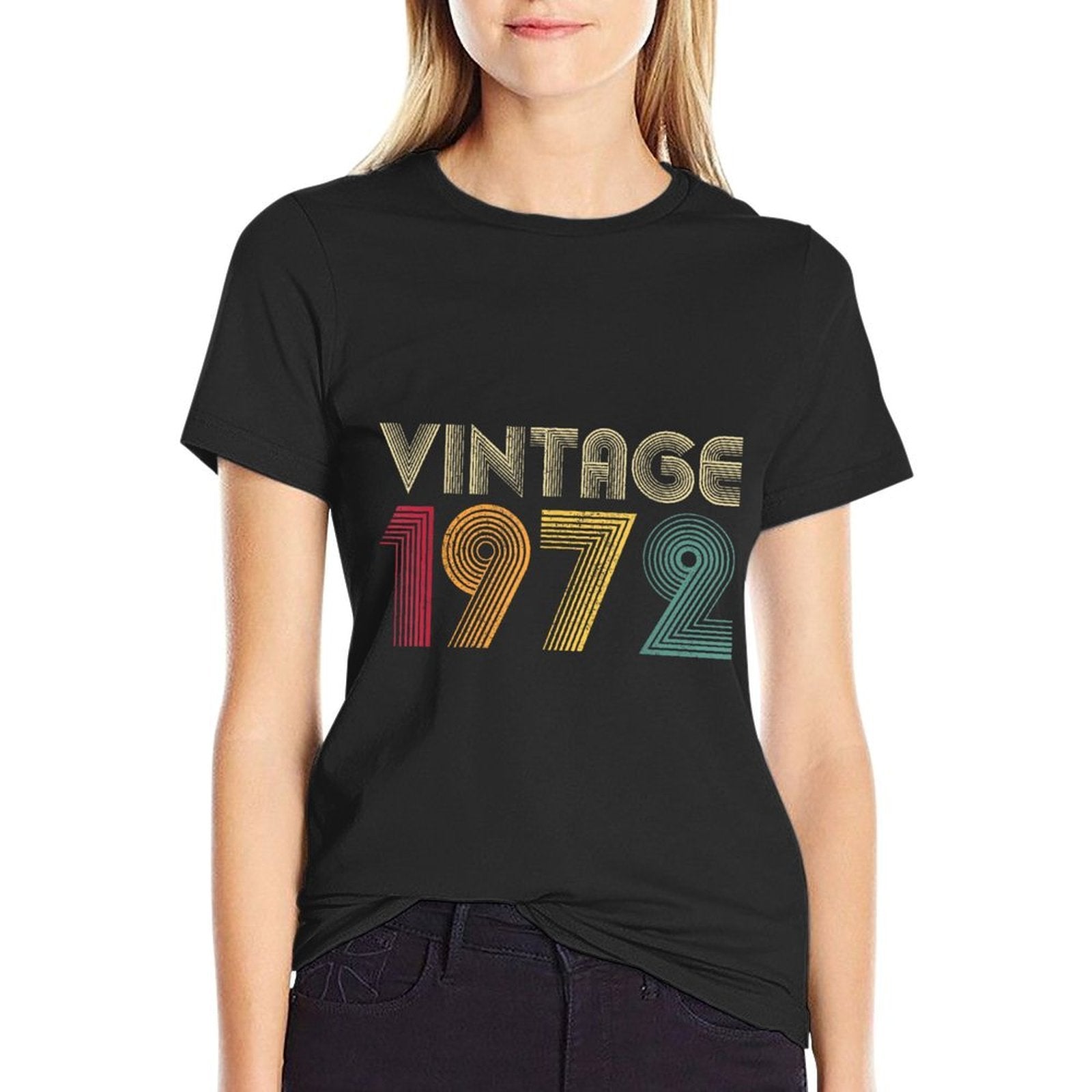 50th Birthday Gift For Men Women 1972 Vintage Retro Best Of  Versatile T-Shirt