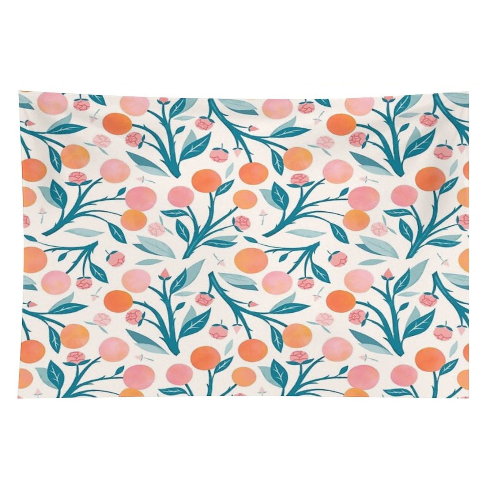 Peaches And Peony Buds Tapestry