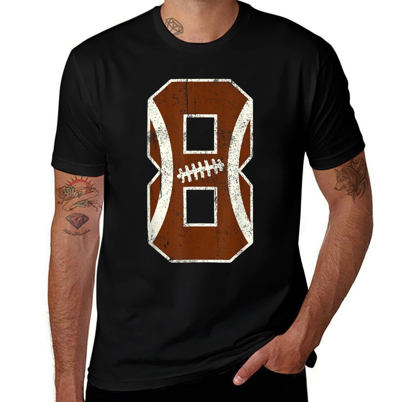 8th Birthday Football Lovers Bdy Boy 8 Year Old Girl  Moisture-wicking T-Shirt