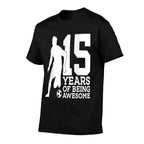 15 YEARS OF BEING AWESOME SOCCER 15TH BIRTHDAY  Relaxed-fit T-Shirt