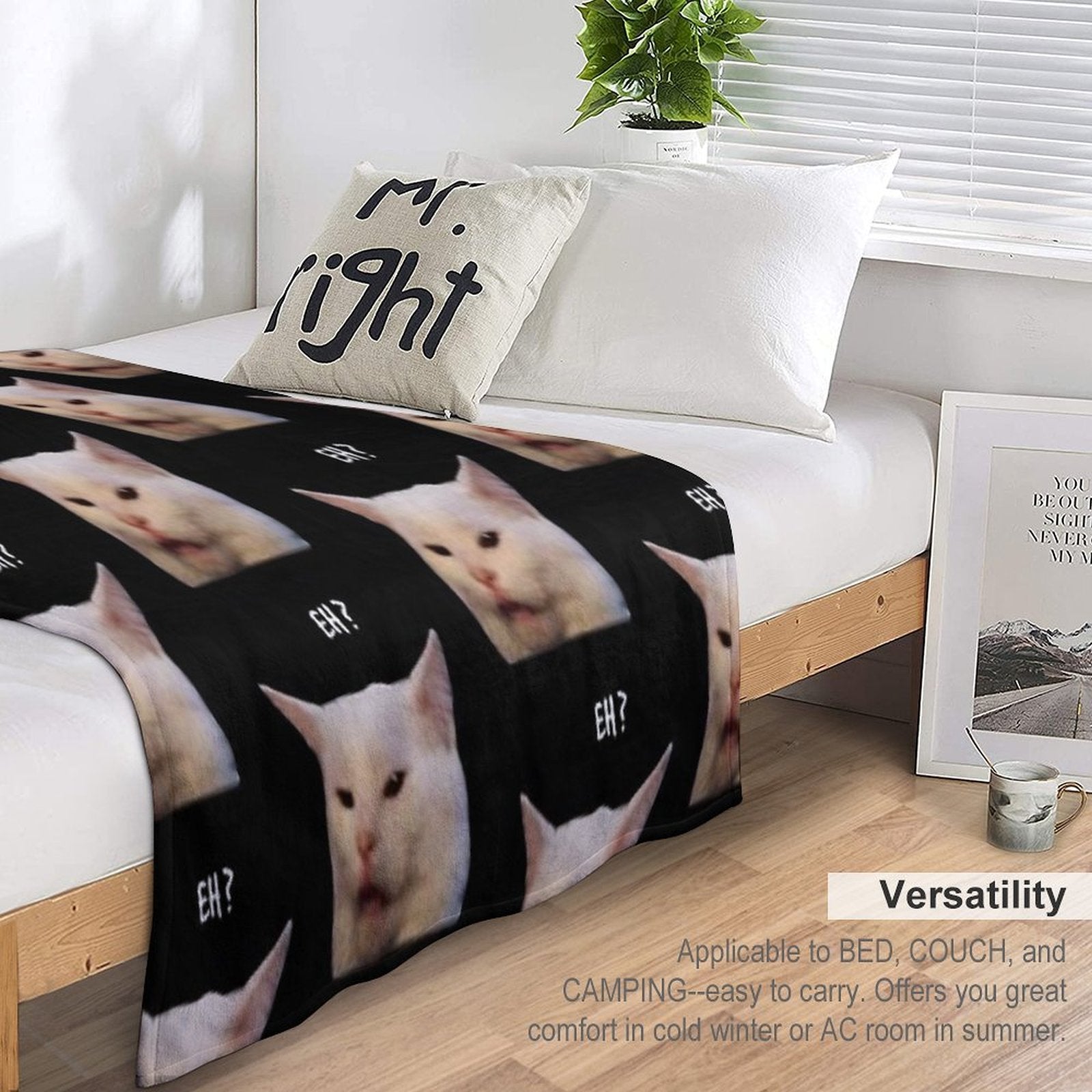 Smudge The Cat, Table Cat -funny Memes Anti-pilling Throw Blanket