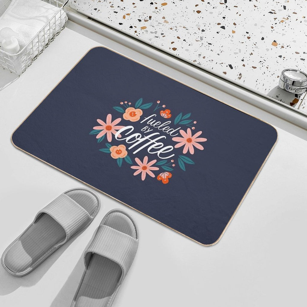 Fueled by Coffee  Absorbent Bath Mat