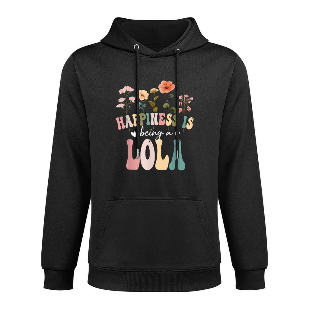 Happiness Is Being A Lola Floral Design Lola Mother&#39;s Day Adjustable Hood Hoodie