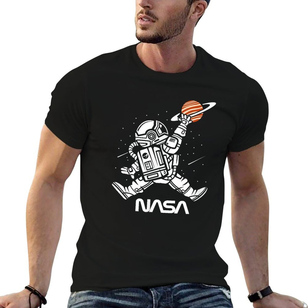 Astronaut NASA Worm Basketball Jump  Wrinkle-resistant T-Shirt