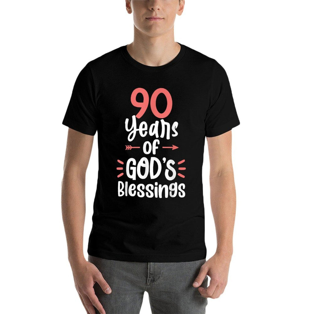 90 Years of God's Blessings 90 Year Old Happy 90th Birthday  Relaxed-fit T-Shirt