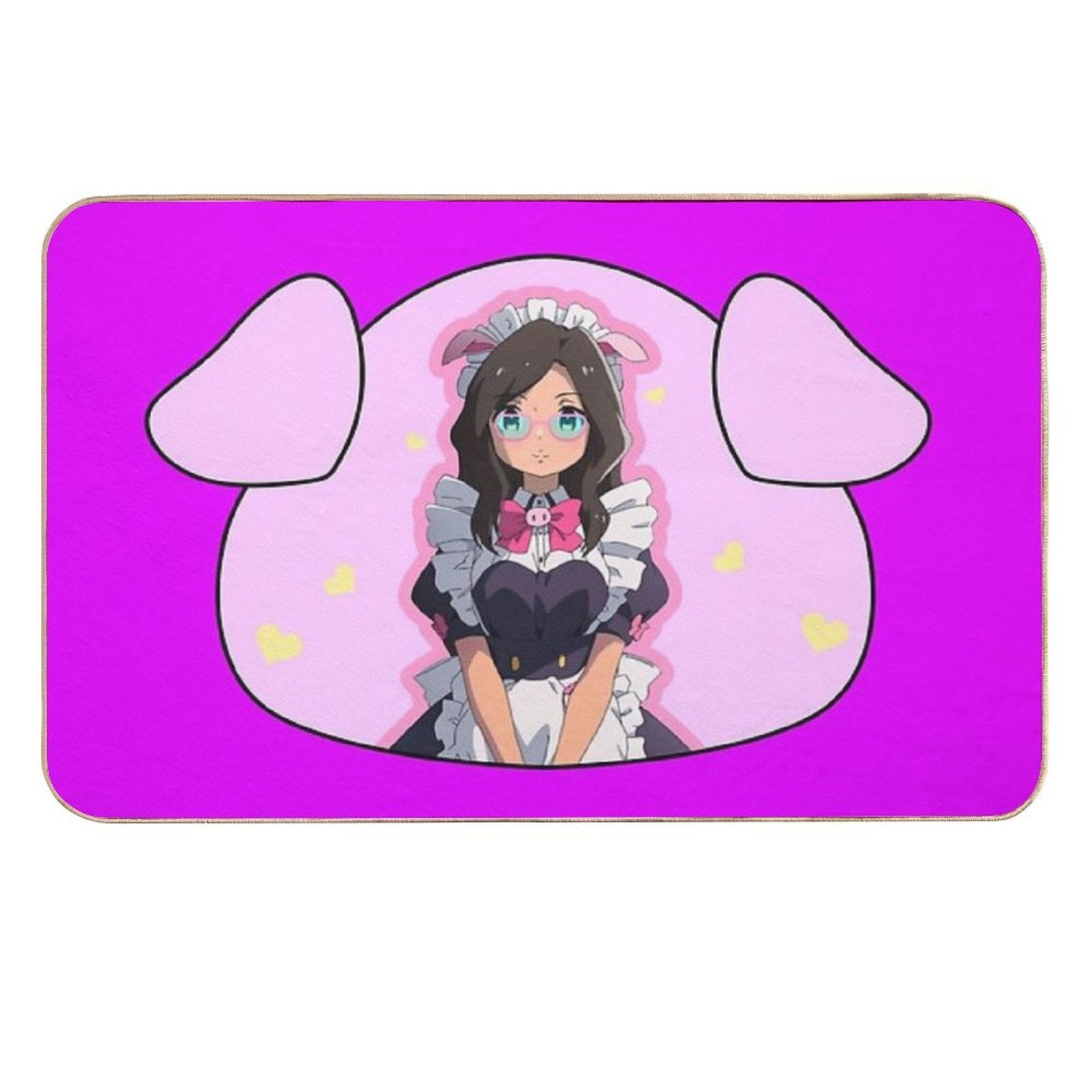 Waitress at The Oinky Doink Cafe  Repositionable Bath Mat