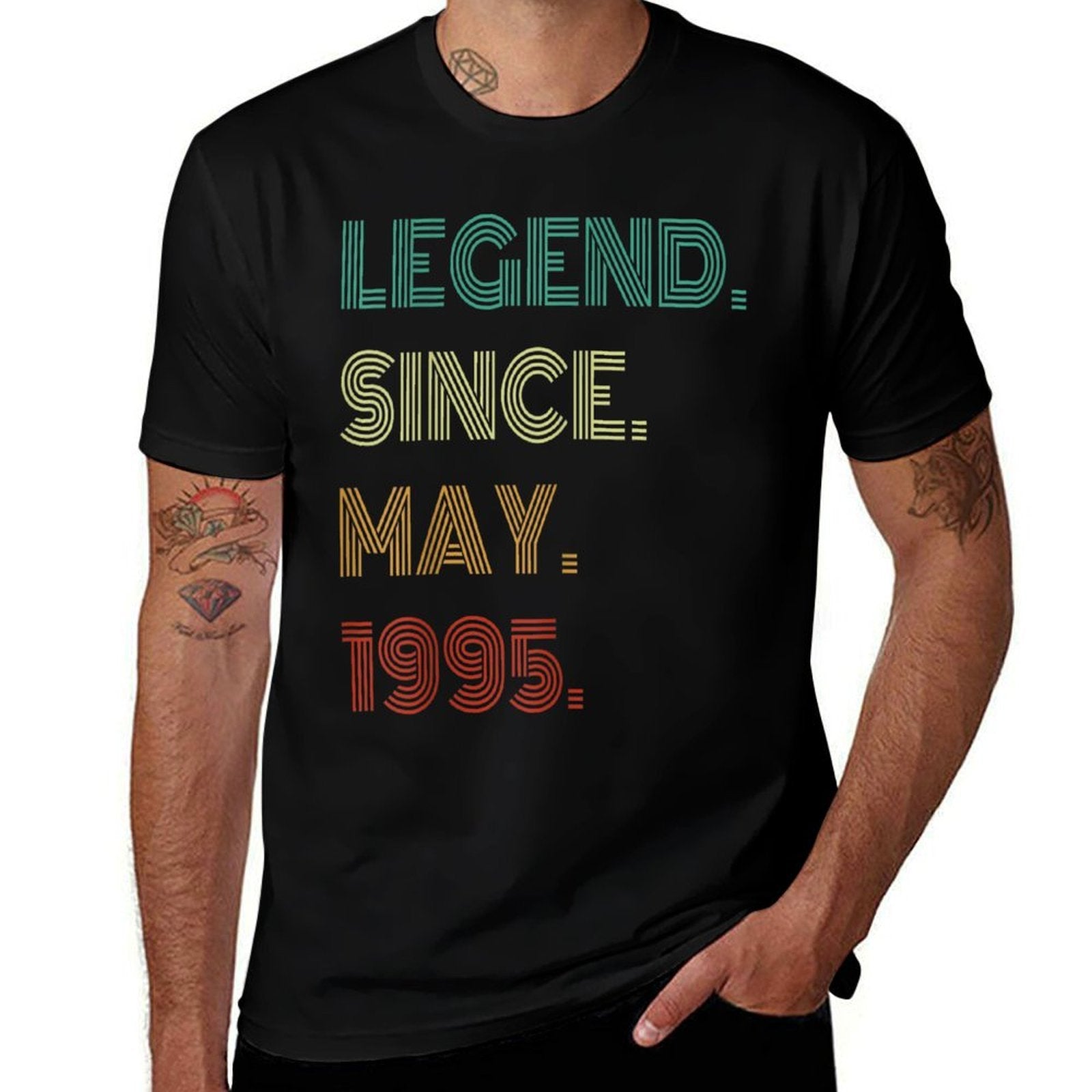 30 Years Old Legend Since May 1995 30th Birthday  Heathered Texture T-Shirt
