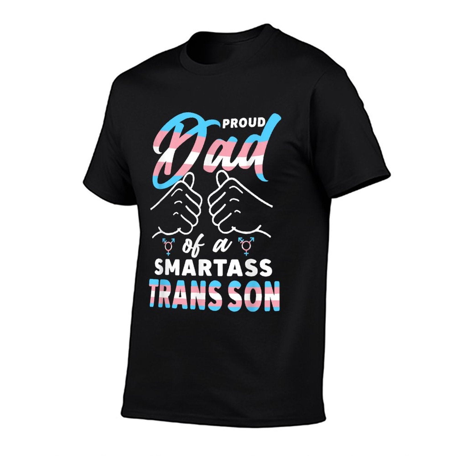 Awesome Proud Trans Dad Pride LGBT Awareness Fathers Day  High-quality Stitching T-Shirt