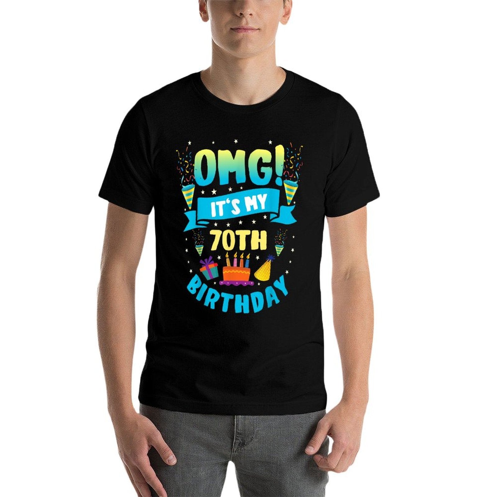 70 Year Old Shirt OMG It's My 70th Birthday  Summer-ready Fabric T-Shirt