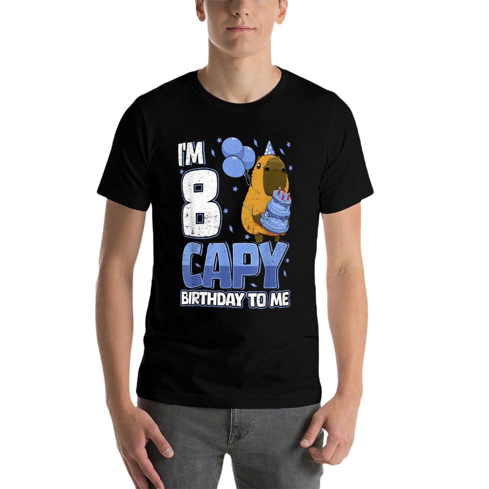 8 Years Capy Birthday to Me Boys 8th Birthday Capybara  Versatile T-Shirt
