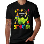 &#34;7th Birthday Dinosaur T Rex 7 Year Old Boy Kids&#34;  Eco-friendly Material T-Shirt