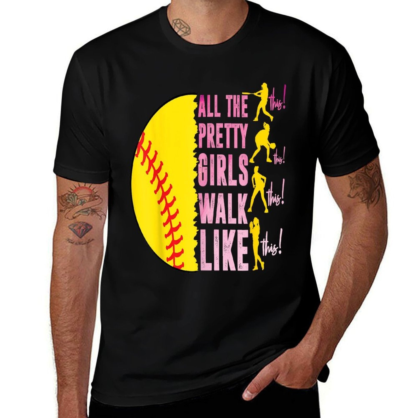 All The Pretty Girls Walk Like This Softball Player Women  Breathable T-Shirt