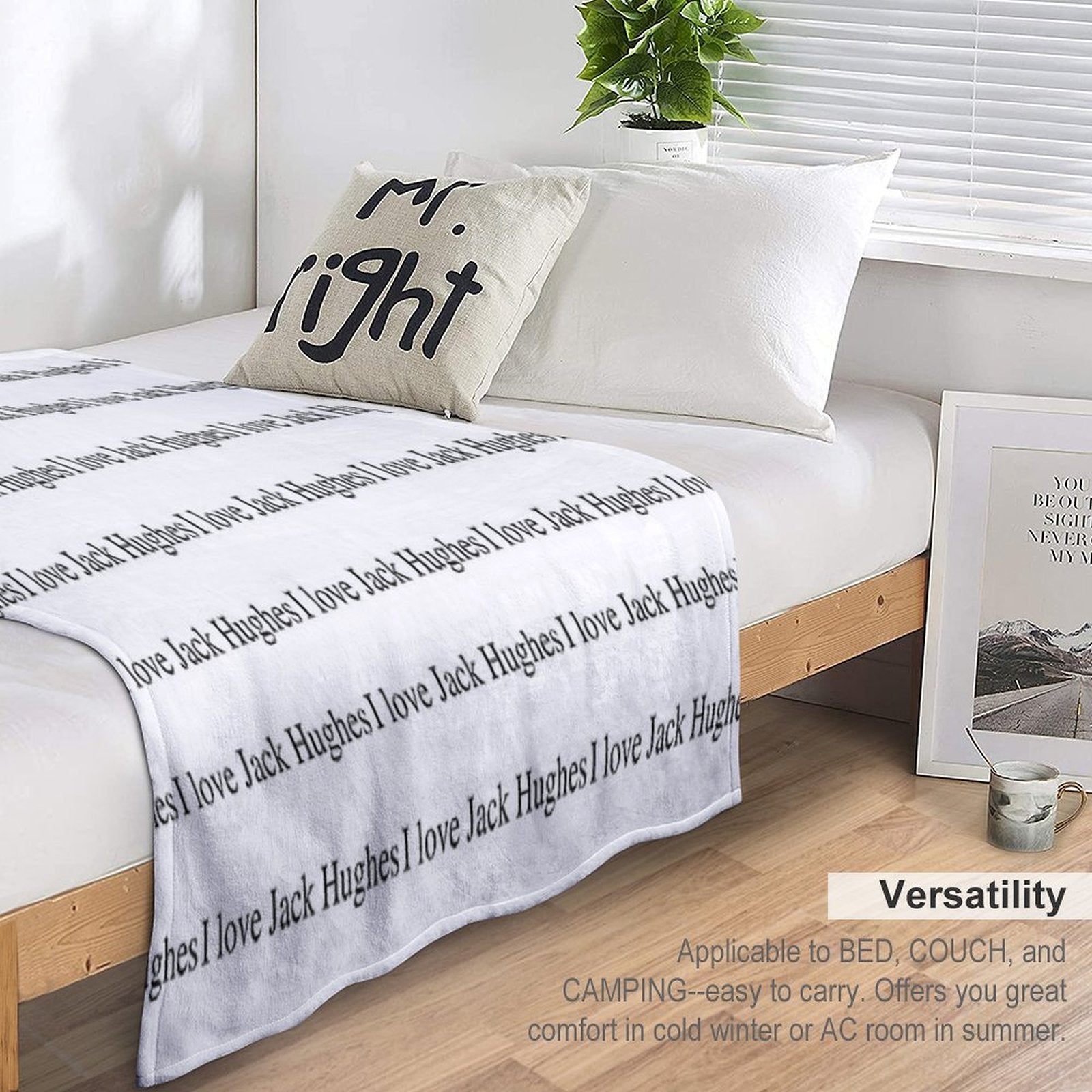 I Love Jack Hughes Multi-functional Throw Blanket