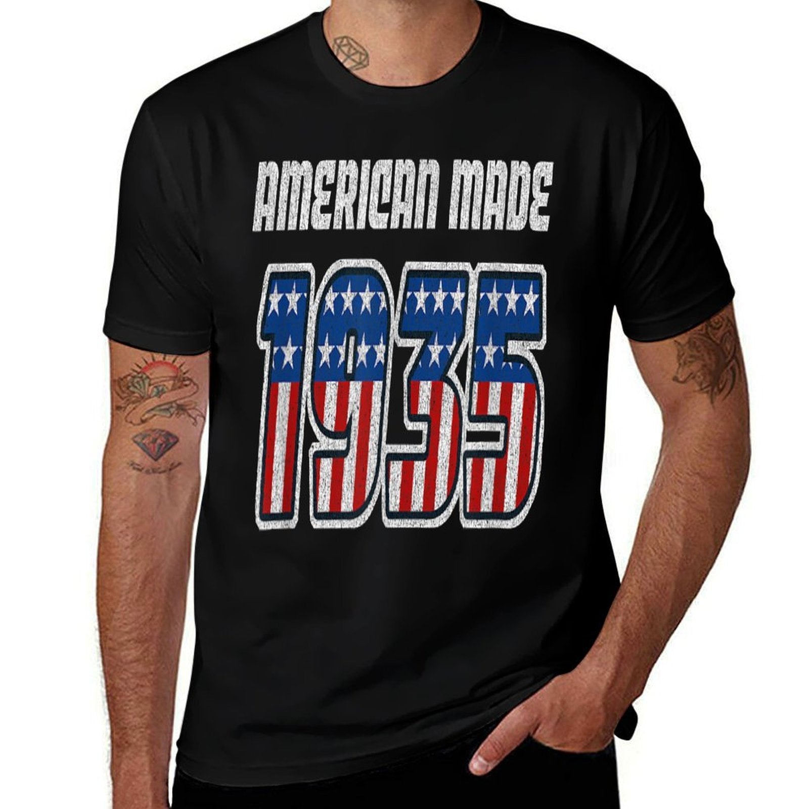 90 Year Old American USA 90th Birthday  Lightweight T-Shirt