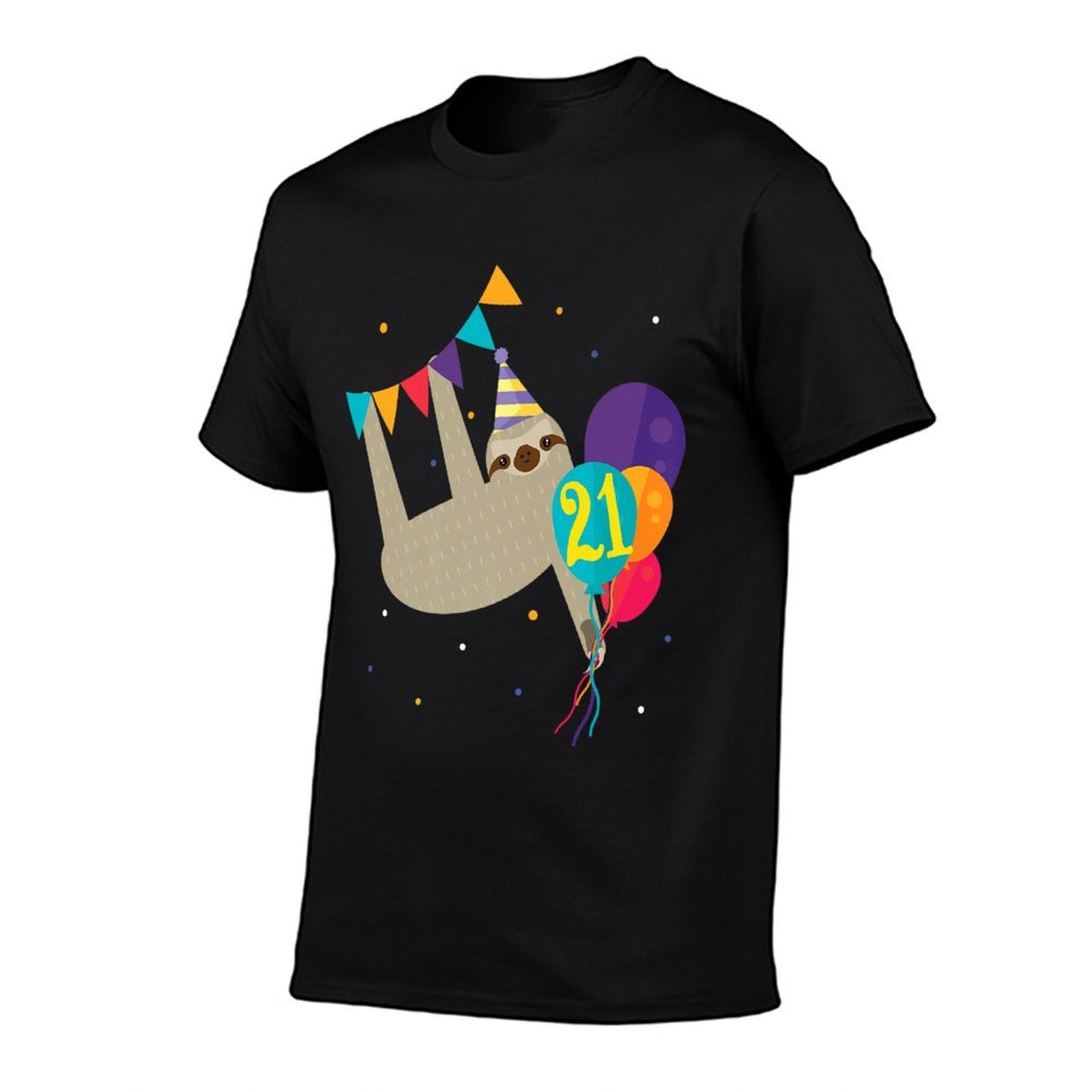 21st Birthday Funny Sloth Lovers T-shirt Gift Men Women Her  Wrinkle-resistant T-Shirt