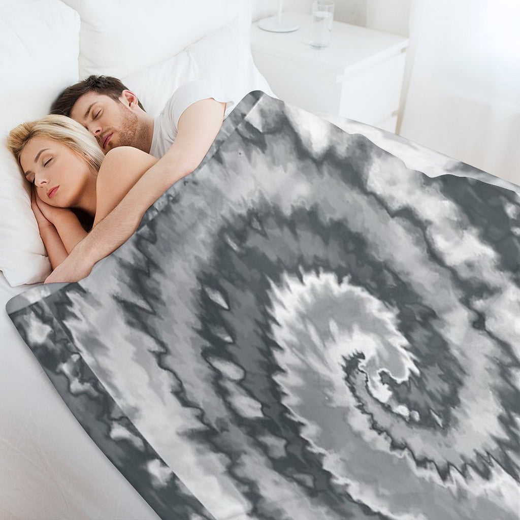 Colorful Swirl in Grey & White Shade Pattern 117 Lightweight Throw Blanket