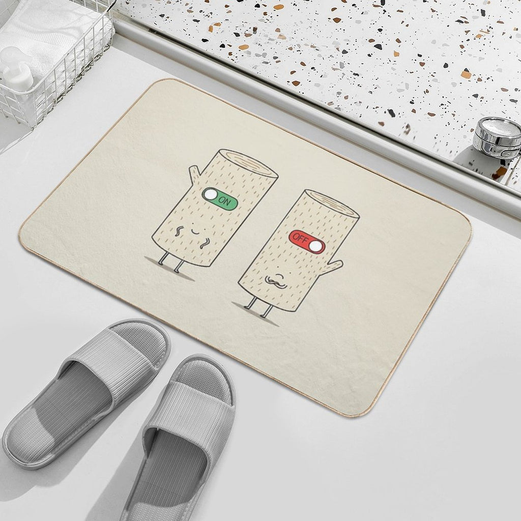 Log on And Log Off  Anti-Trip Bath Mat