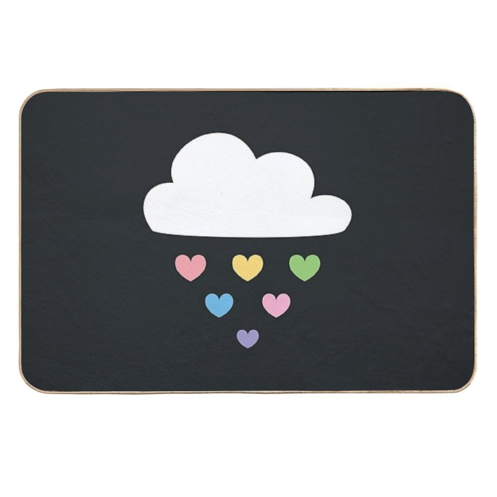 Raining Hearts  Eco-Friendly Bath Mat