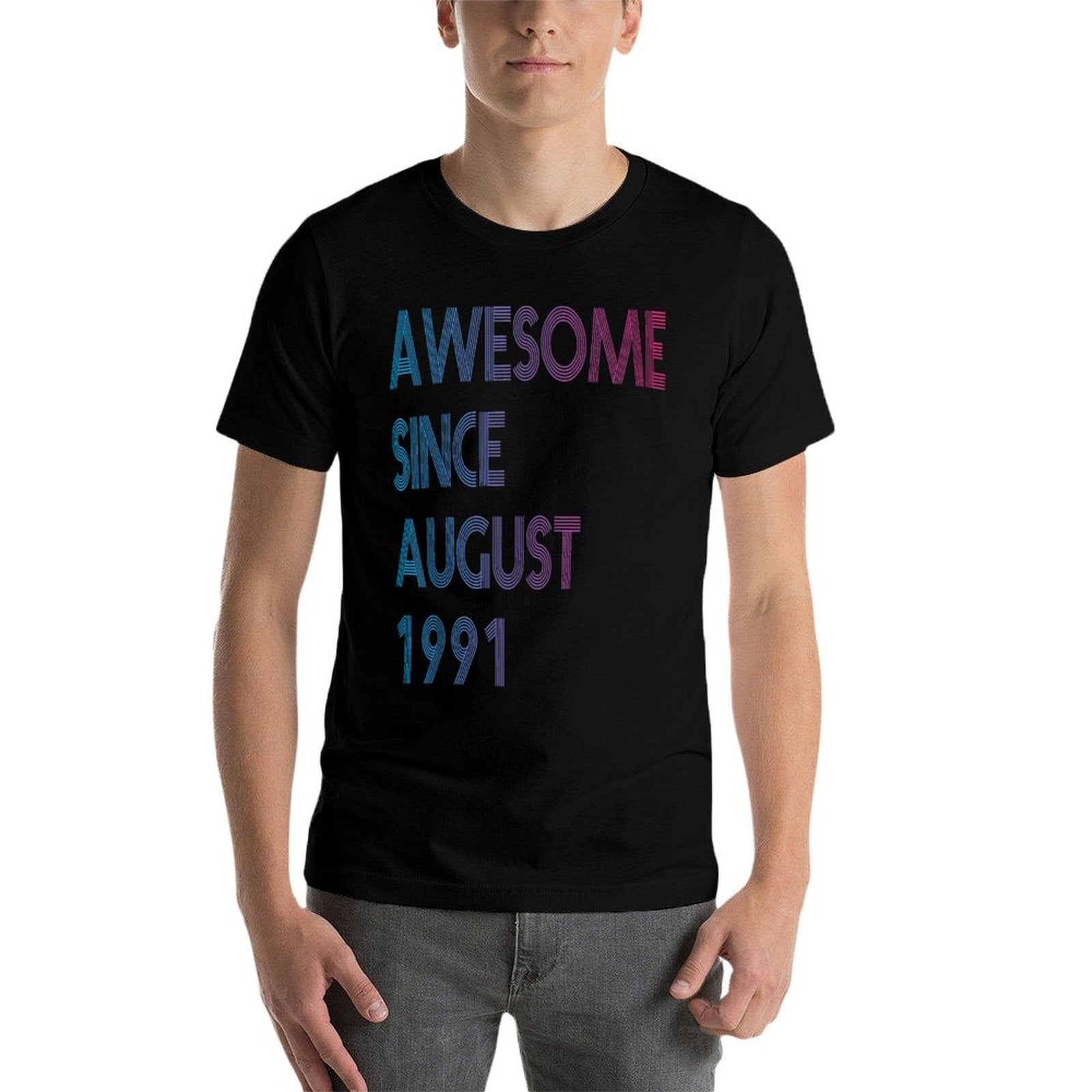 Awesome Since August 1991 30 Year Old 30th Birthday  Eco-friendly Material T-Shirt