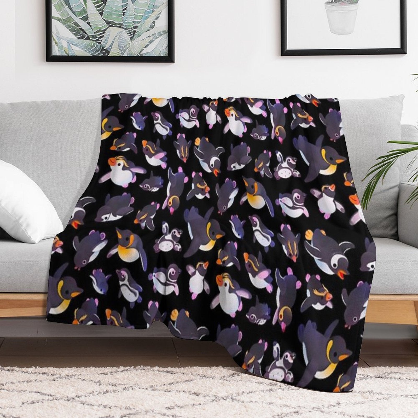 Penguin Day - Namedark Lightweight Throw Blanket
