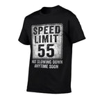 Womens 55th Birthday Speed Limit Sign Funny 55 Year Old Man Woman  Fade-proof Color T-Shirt