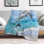 Playful Dolphins Comfort Throw Blanket