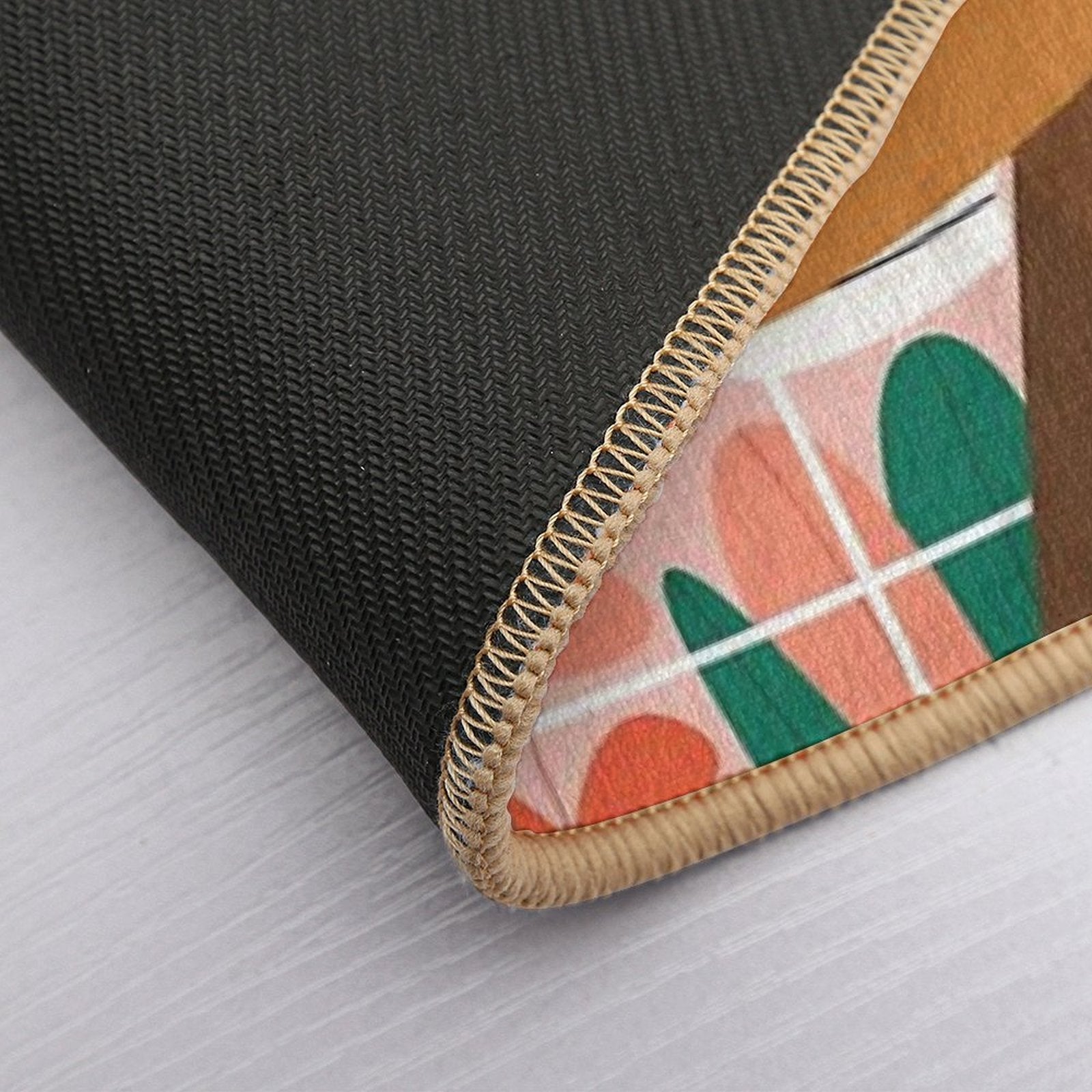 Beautiful Girl with A Plant in A Pot. Minimalistic Greenhouse  Multi-Purpose Bath Mat