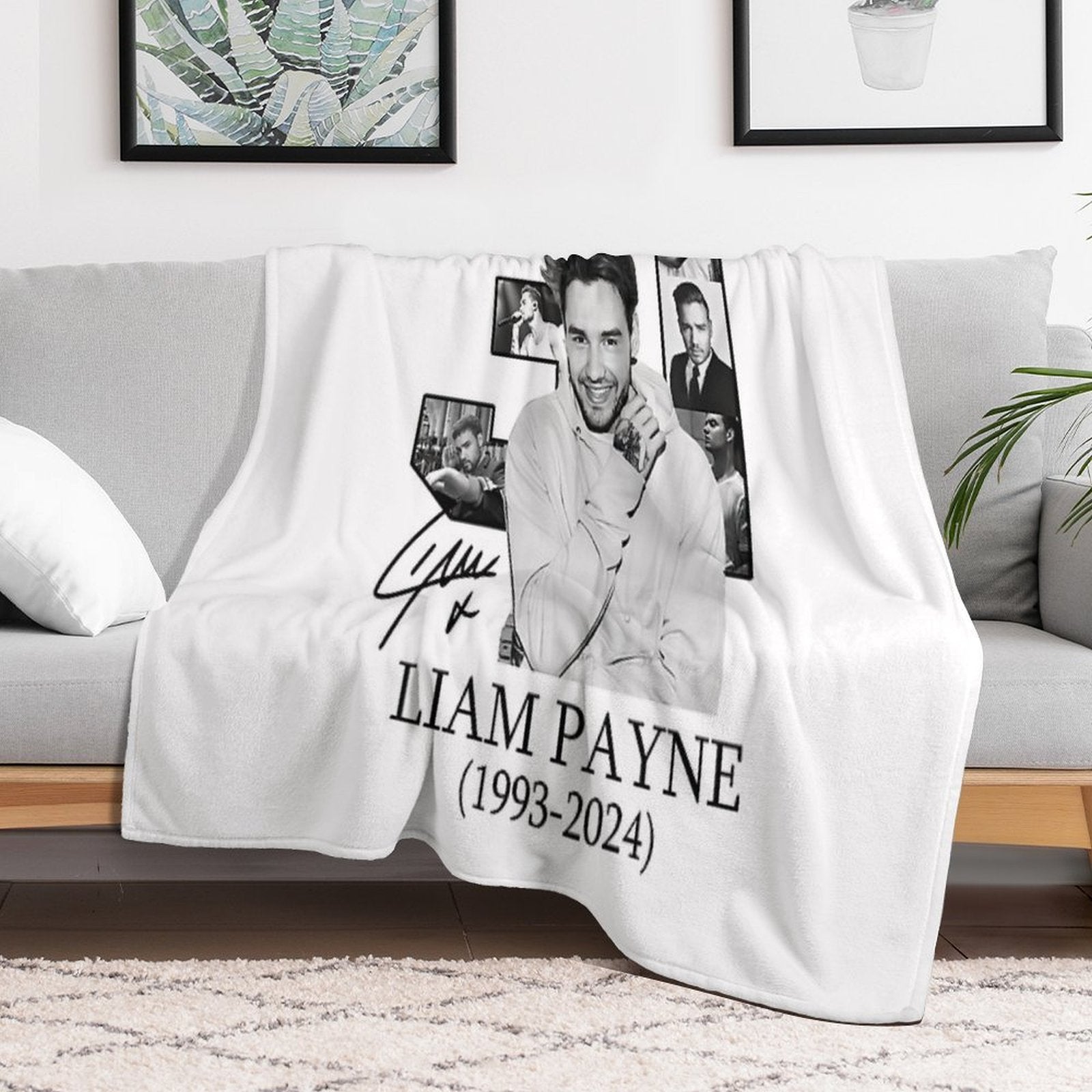 Rest In Peace Liam Payne Vintage Unisex Black Shirt, Liam Payne Thank You For The Memories Comfort Throw Blanket