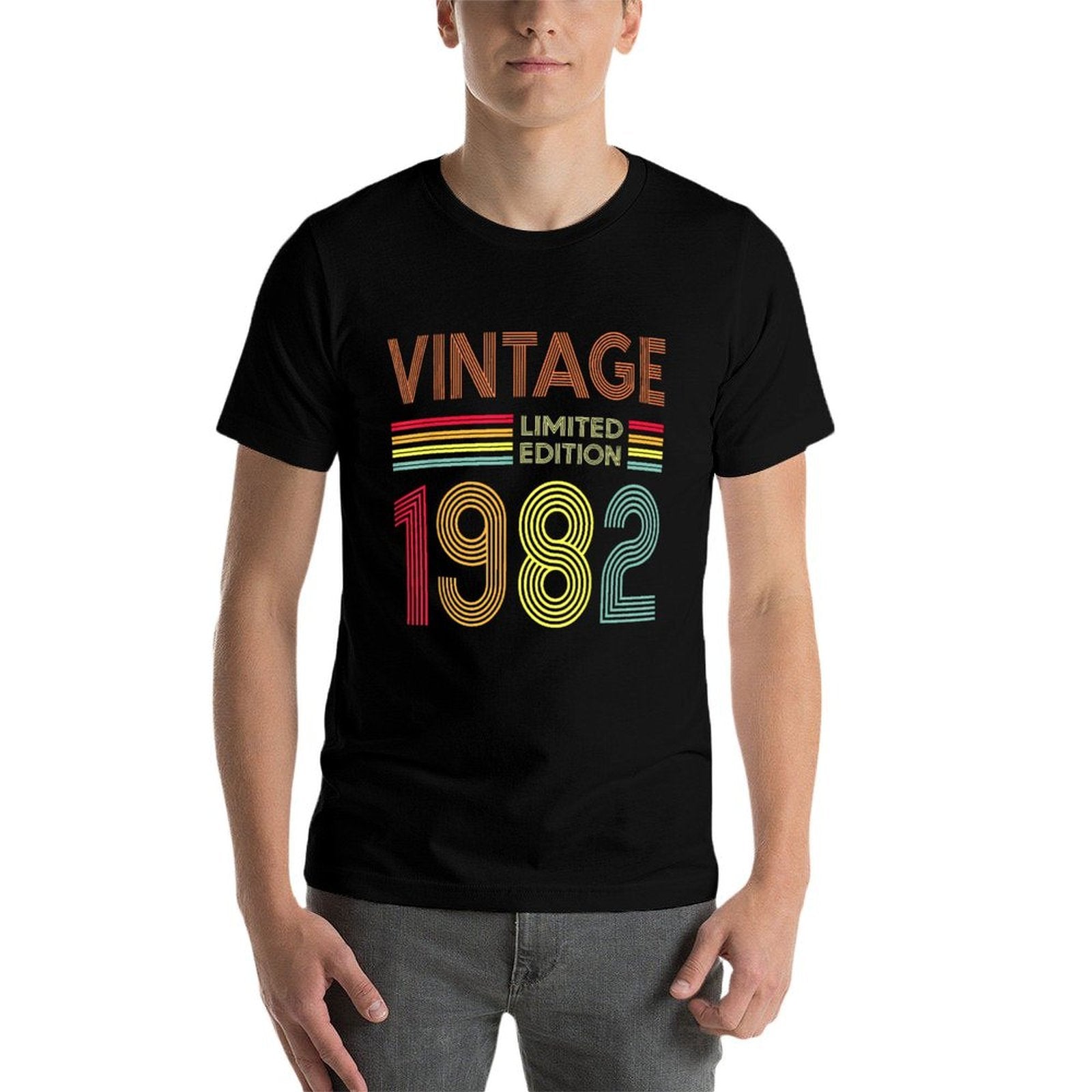 40 Year Old Gifts Vintage 1982 Limited Edition 40th Birthday  Oversized Silhouette T-Shirt