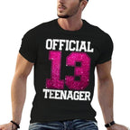 13th Birthday OFFICIAL TEENAGER 2012 13 Years Old  Trendy Pattern T-Shirt