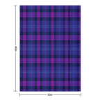 Great Scot Tartan  Cute Blue And Purple Scottish Plaid Eco-conscious Throw Blanket