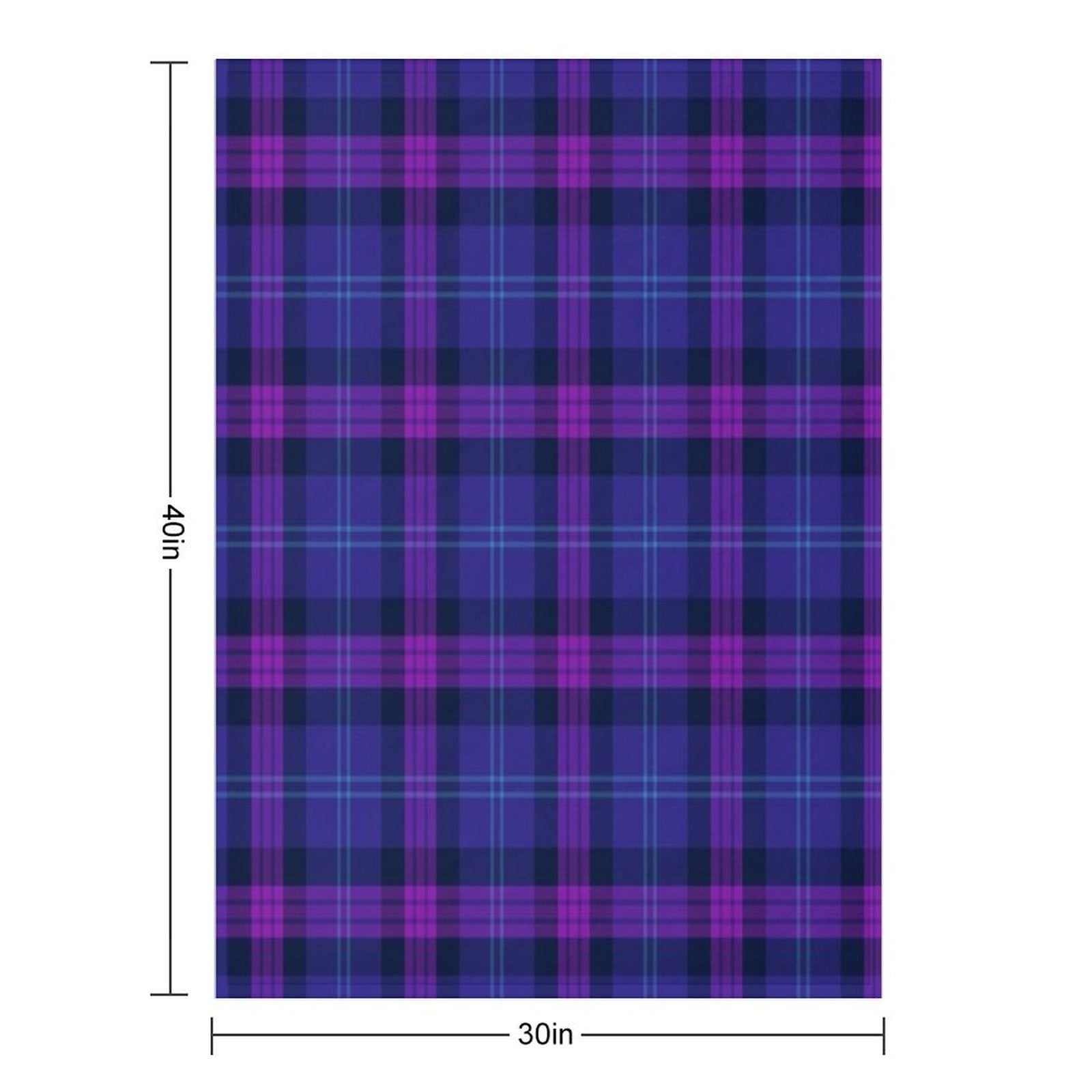 Great Scot Tartan  Cute Blue And Purple Scottish Plaid Eco-conscious Throw Blanket