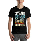 13th Birthday 13 Years Old Vintage Retro 156 Months  Trendy Pattern T-Shirt