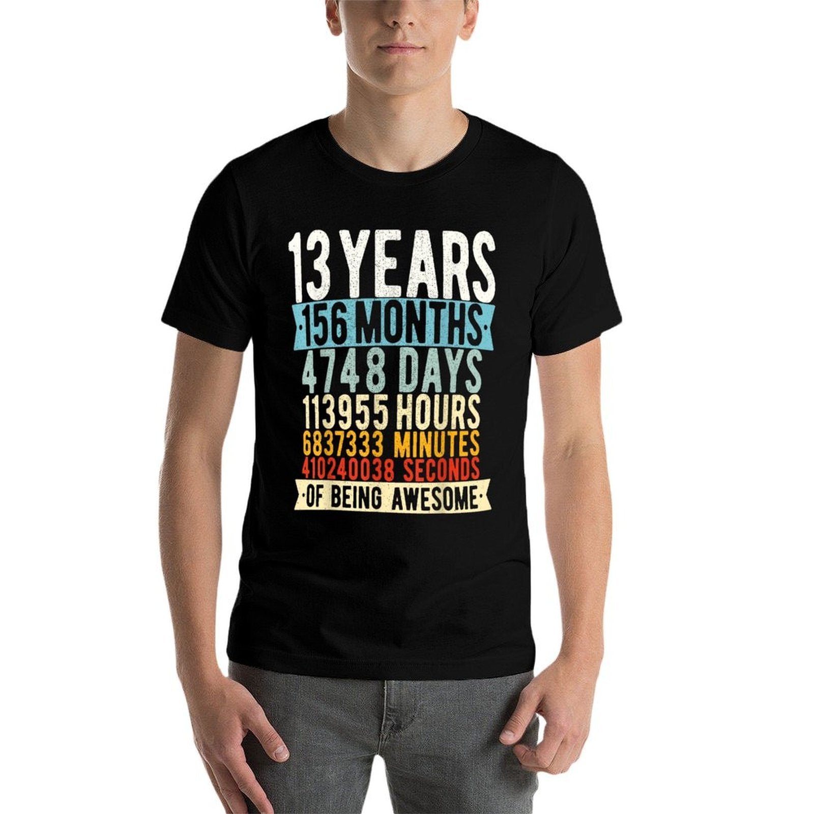 13th Birthday 13 Years Old Vintage Retro 156 Months  Trendy Pattern T-Shirt