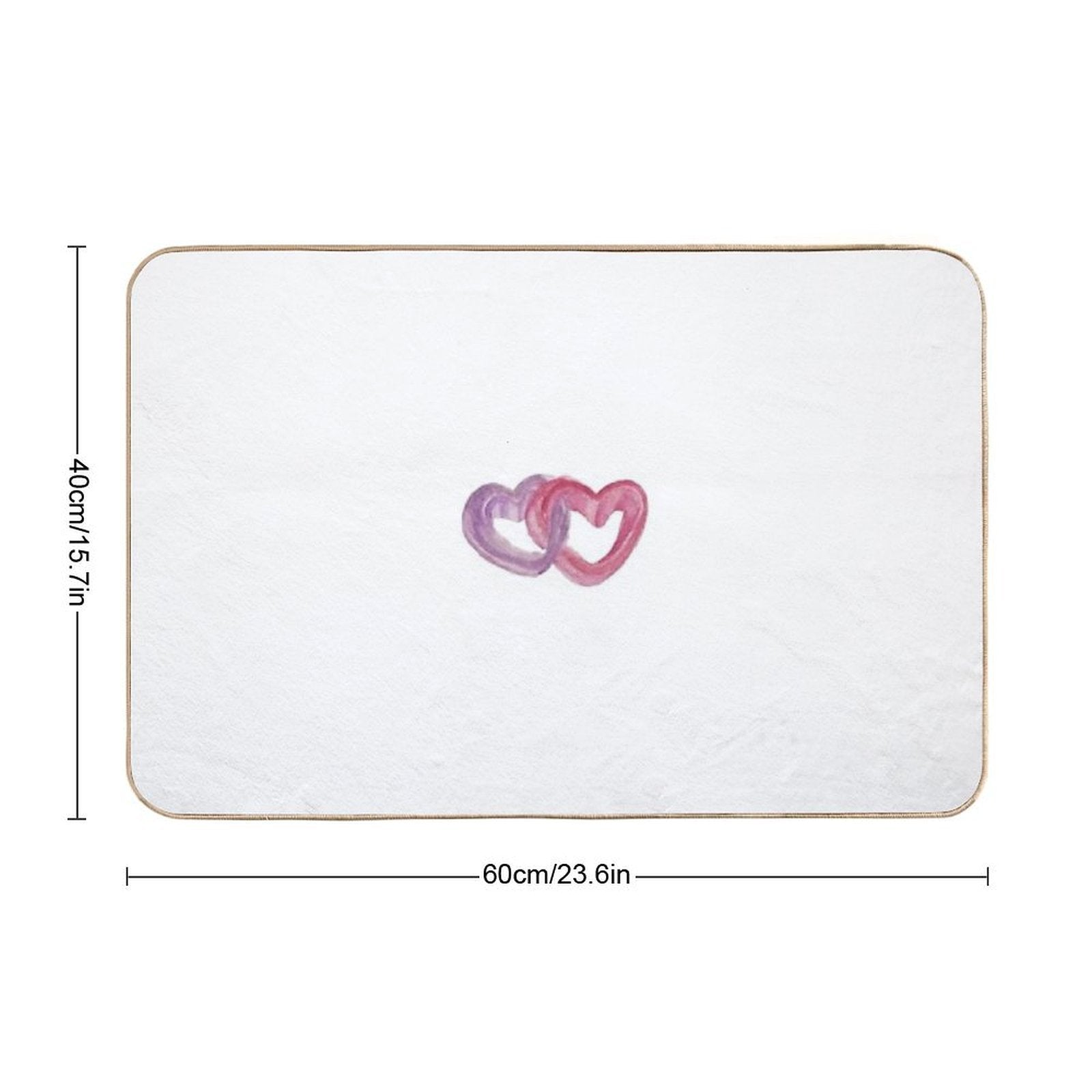 Heart Link Durable Bath Mat