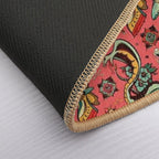 Pink Flash Tattoo Pattern  Long-Lasting Bath Mat