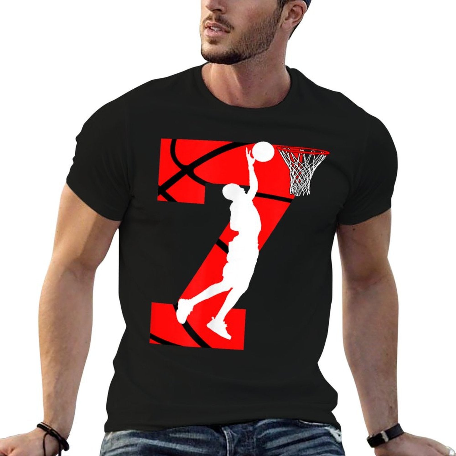 7 Years Old 7th Birthday Boy Basketball Lovers  Quick-drying T-Shirt