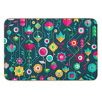 LL334  Geometric Floral I  Rapid-Drying Bath Mat