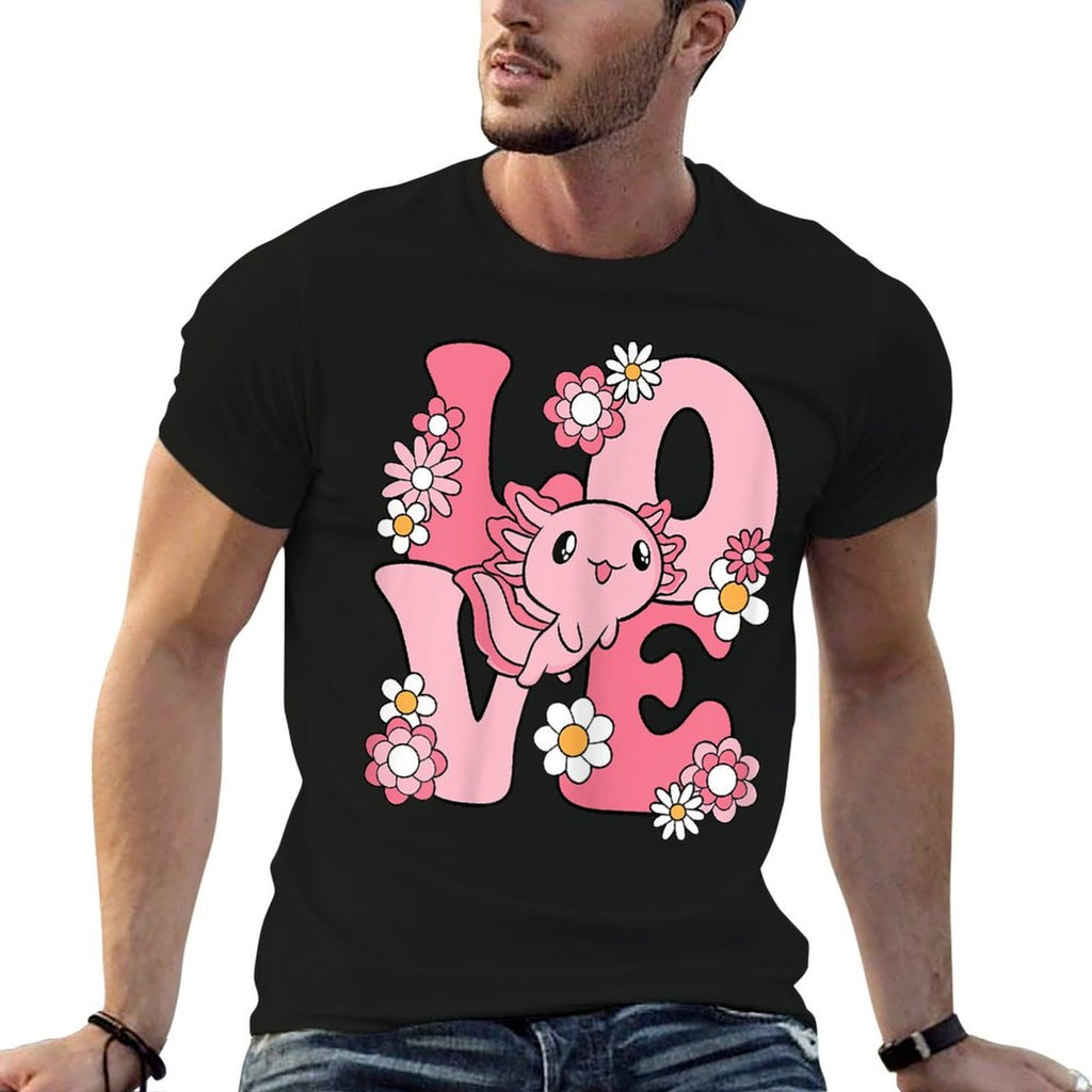 Axolotl Love Kawaii Axolotl Lover Women Girls Kids  Affordable Price T-Shirt